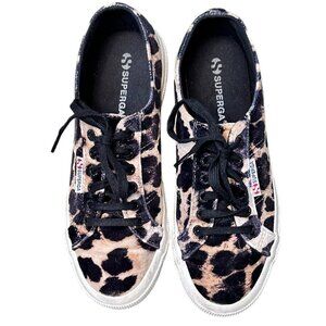 SUPERGA 2750 Leopard Printed Velvet Velour Sneaker - 8